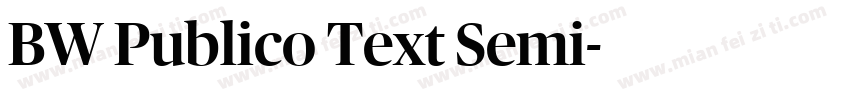 BW Publico Text Semi字体转换